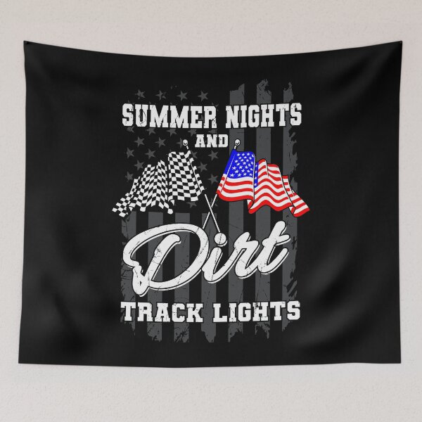 Item preview, Summer Nights Dirt Track Lights Racing designed and sold by DelightfulDude.