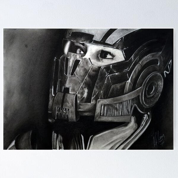 Vista previa del artículo con la obra «Comandante Shepard N7», diseñado y vendido por BexcatArts.