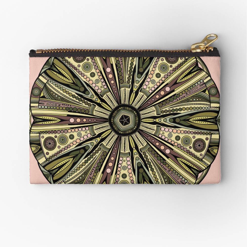 Seaside Urchin Mandala Zipper Pouch