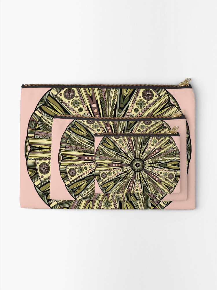 Alternate view of Seaside Urchin Mandala Zipper Pouch