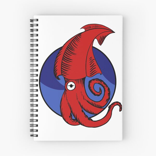 Item preview, Big red squid designed and sold by elenA-RT.