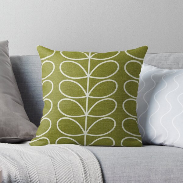 ORLA KIELY LINEAR STEM GREEN Throw Pillow