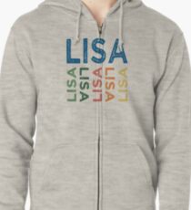 Lisa Cute Colorful Zipped Hoodie