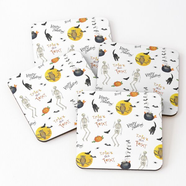 Item preview, Halloween skeleton, black cats and more  designed and sold by Sue Zipkin.