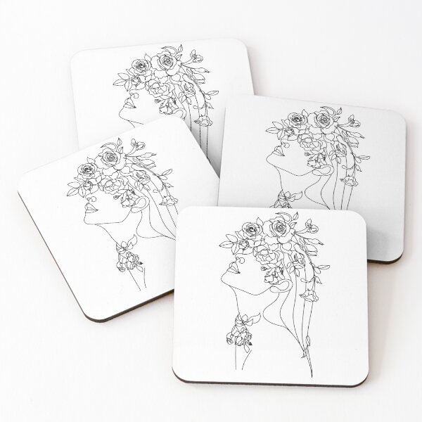 Item preview, One line face, illustration. Minimalist Woman Art.Abstract face with butterfly by one line drawing. Portrait minimalistic style. Botanical print. Nature symbol of cosmetics. Modern continuous line art designed and sold by OneLinePrint.
