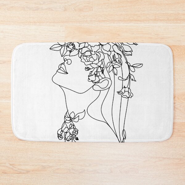 Item preview, One line face, illustration. Minimalist Woman Art.Abstract face with butterfly by one line drawing. Portrait minimalistic style. Botanical print. Nature symbol of cosmetics. Modern continuous line art designed and sold by OneLinePrint.