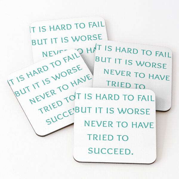 Item preview, it is hard to fail but it is worse never to have tried to succeed. designed and sold by Zab Nom.