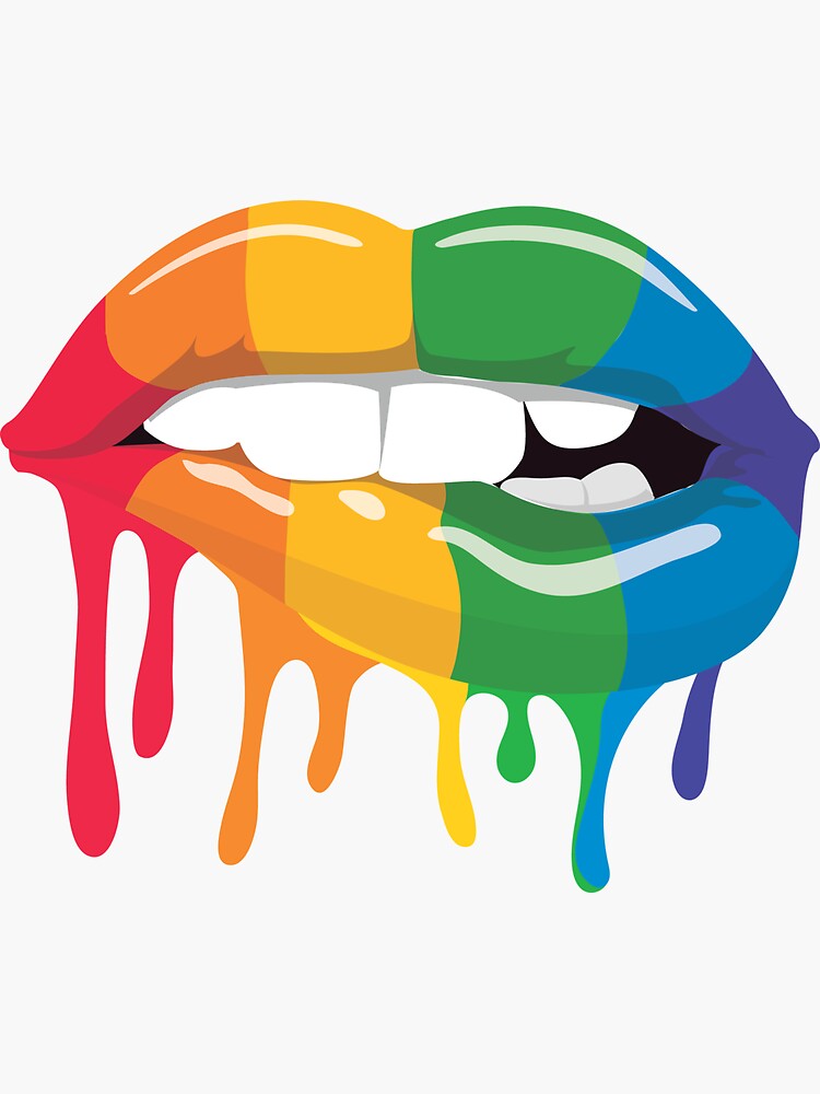 Rainbow Lips Sticker For Sale By Darren415 Redbubble