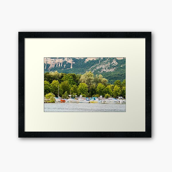 Item preview, Group of boats at deck in small pier french marina bay harbor designed and sold by Grégory DUBUS.