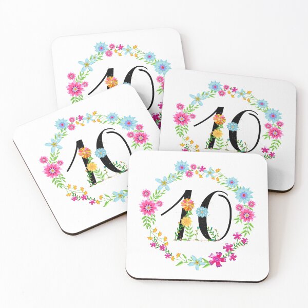 Item preview, Floral Number 10 Ten designed and sold by BleuSky.