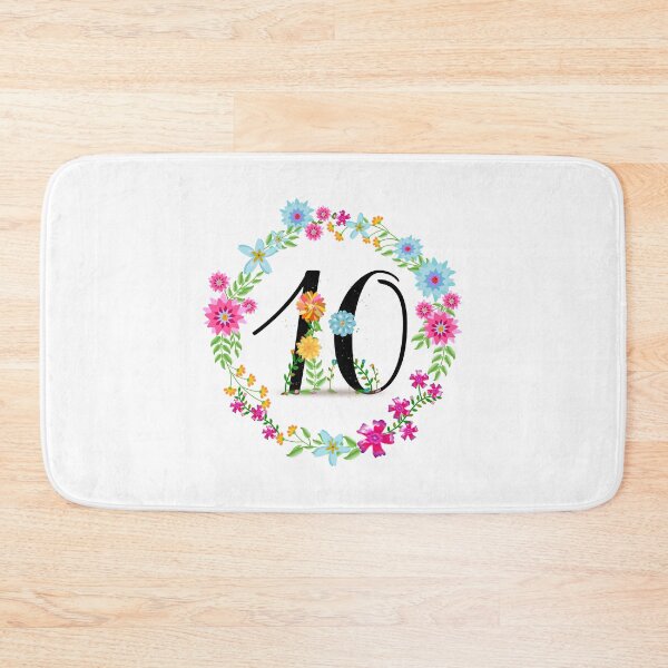 Item preview, Floral Number 10 Ten designed and sold by BleuSky.
