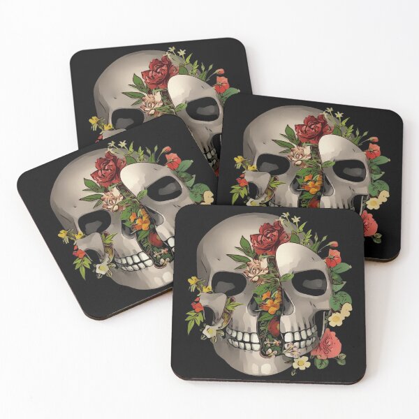 Item preview, DEAD SCARY HALLOWEEN a COOL FLOWERS SKULL SKELETON designed and sold by corner-shop.
