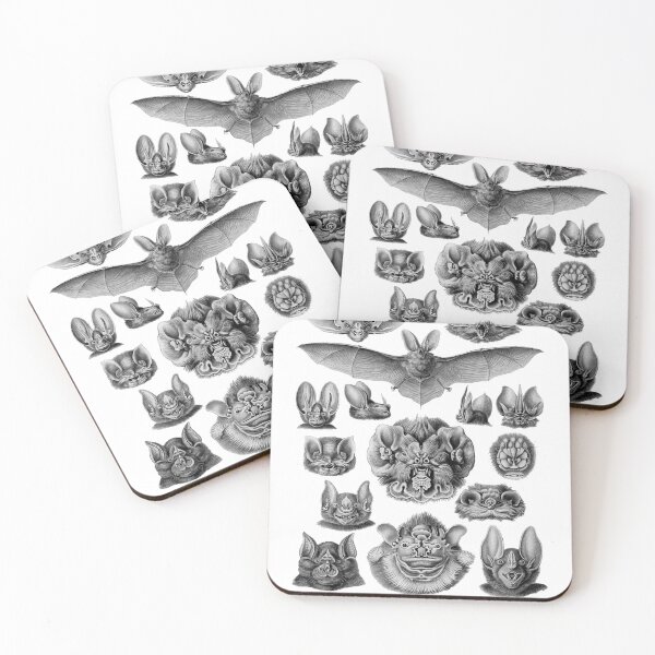 Item preview, Bat Heads Bat Faces Cool Bat Haeckel Illustration Vampire Bat Halloween Bat Gift designed and sold by madeulaugh.