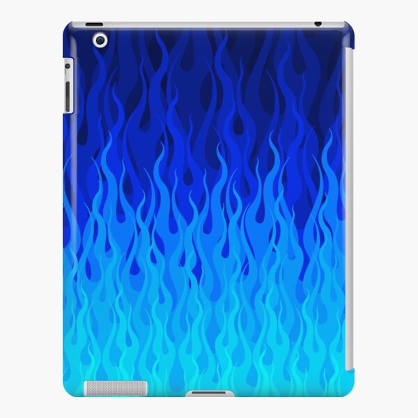 BLUE FLAMES HOT FIRE Black Lightning BLUE ROYAL Blue Turquoise ELECTRIC  NEON iPad Case & Skin for Sale by JadedVintage