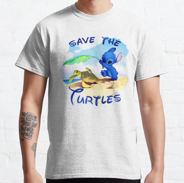 Save The Turtles Stitch Gift For Fans, For Men And Women, Gift Halloween, Thanksgiving, Christmas Day Classic T-Shirt