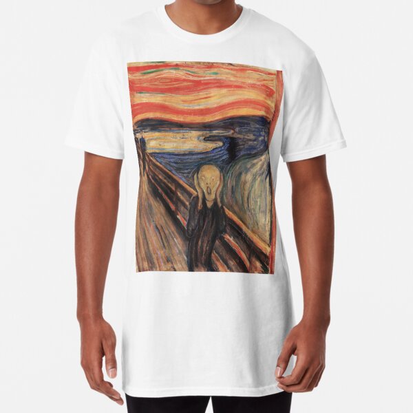 Grito Edward Munch Arte T Shirt-expresionista Horror Para Hombre Mujer Retro Camiseta Top