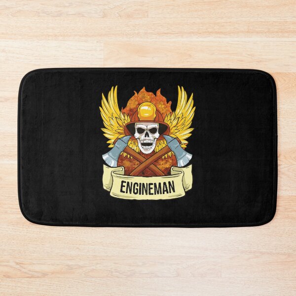 Item preview, Engineman Firefighter Skull Axe Symbol Fire devil  designed and sold by BornDesign.