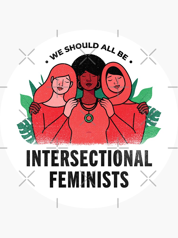 Intersectional Feminist Art Diverse Women Supporting Each Other Sticker For Sale By 7893