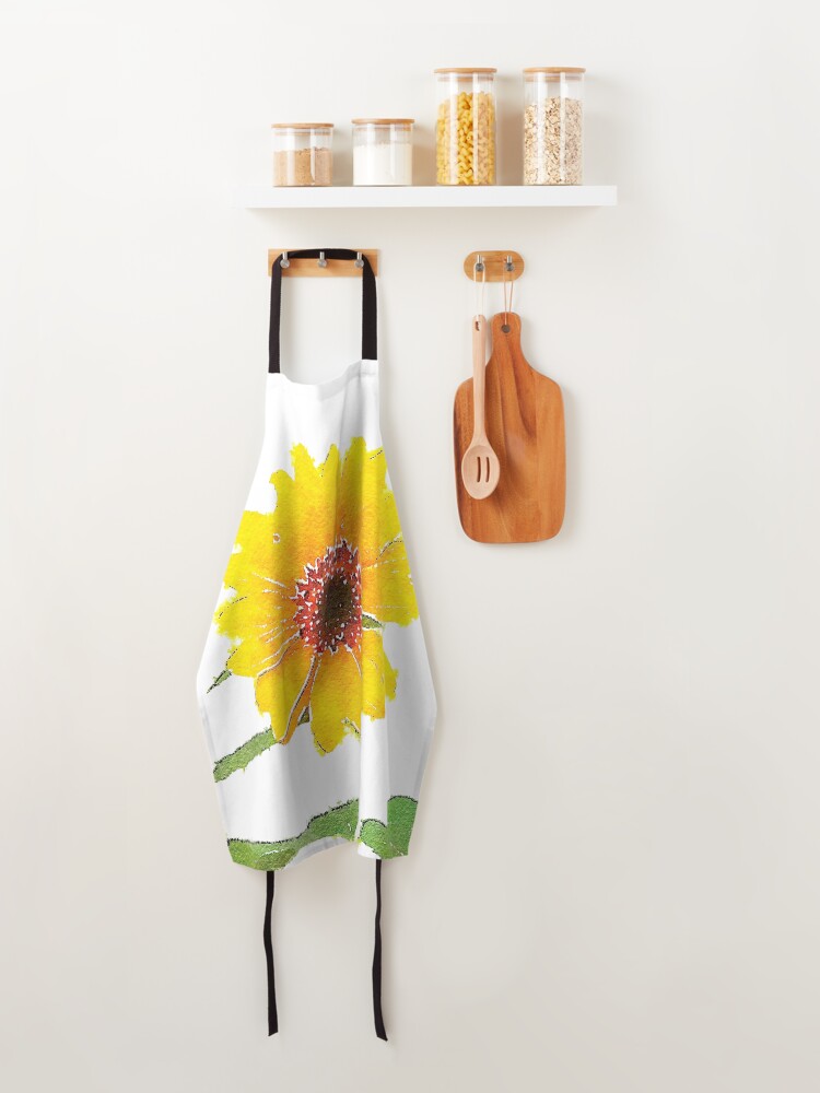 Alternate view of Sunflower in Watercolor Apron