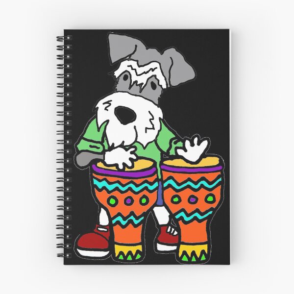 Item preview, Funny Miniature Schnauzer Dog Playing Bongo Drums designed and sold by Nature's Fancy.