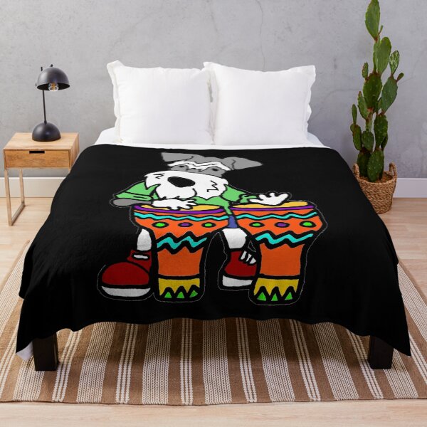 Item preview, Funny Miniature Schnauzer Dog Playing Bongo Drums designed and sold by Nature's Fancy.