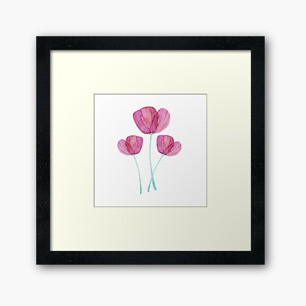 Item preview, Three Watercolor Pink Tulips designed and sold by AnnaMirella.