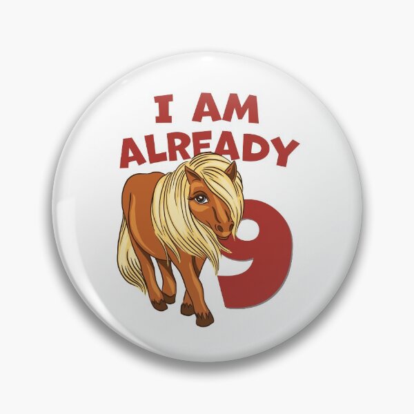 Item preview, 9th birthday 9 years horse motif for the birthday child designed and sold by honksunited.