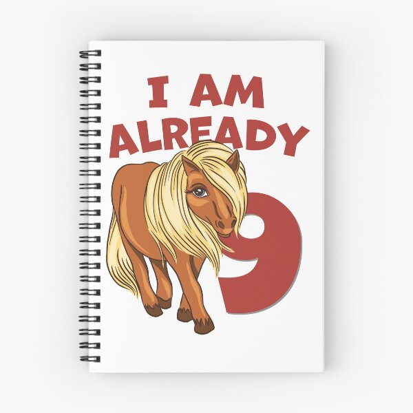 Item preview, 9th birthday 9 years horse motif for the birthday child designed and sold by honksunited.
