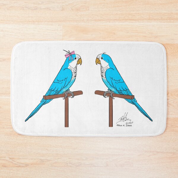 Item preview, Crazy Bird Person with Blue Quakers designed and sold by Laughing Parrot Studio.