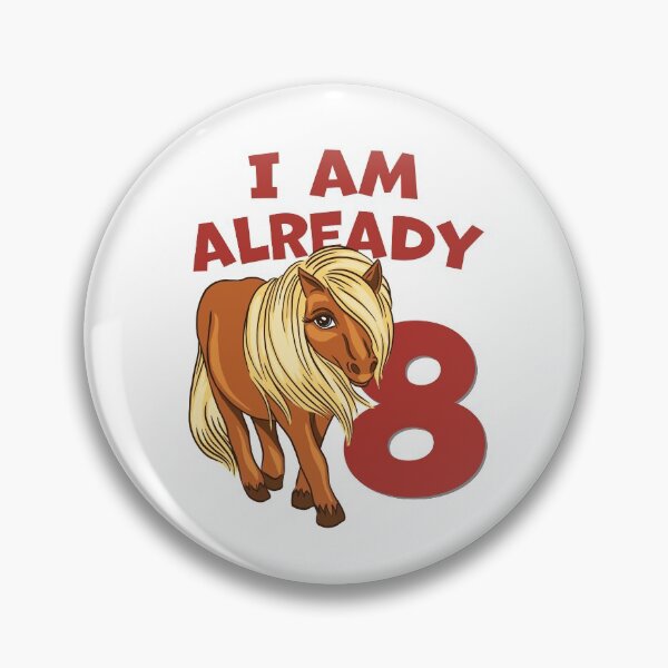 Item preview, 8th birthday 8 years horse motif for the birthday child designed and sold by honksunited.