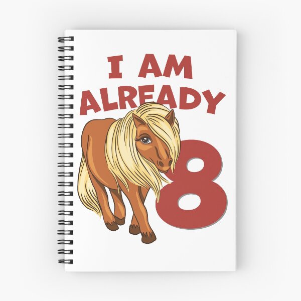 Item preview, 8th birthday 8 years horse motif for the birthday child designed and sold by honksunited.