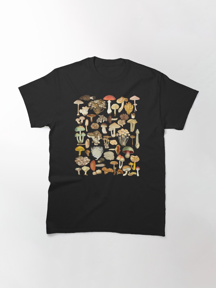 Thumbnail 3 of 7, Classic T-Shirt, Mushroom Lover Botanical Fungi Plants Morel Psychedelic Mushroom Forager Mushroom Gift designed and sold by madeulaugh.