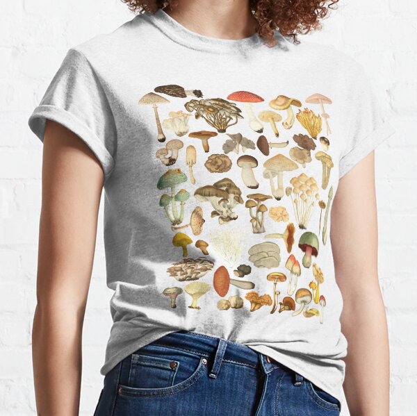 Mushroom Lover Botanical Fungi Plants Morel Psychedelic Mushroom Forager Mushroom Gift Classic T-Shirt