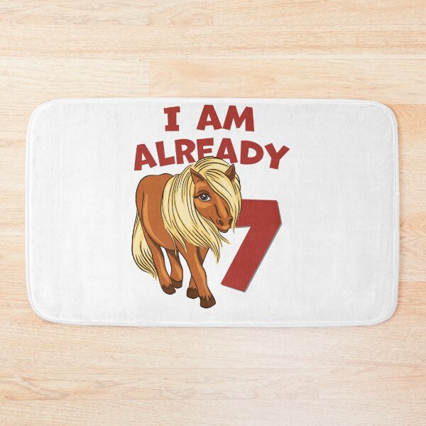 Item preview, 7th birthday 7 years horse motif for the birthday child designed and sold by honksunited.