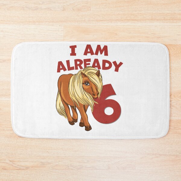 Item preview, 6th birthday 6 years horse motif for the birthday child designed and sold by honksunited.