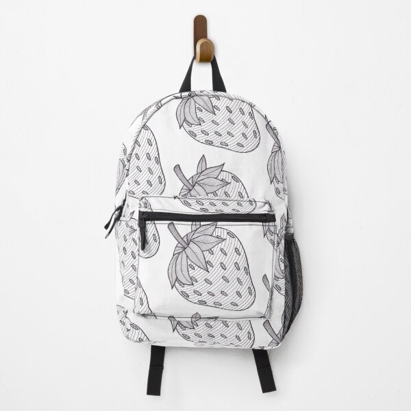 Item preview, Strawberry black and white doodle designed and sold by Bake-my-Design.