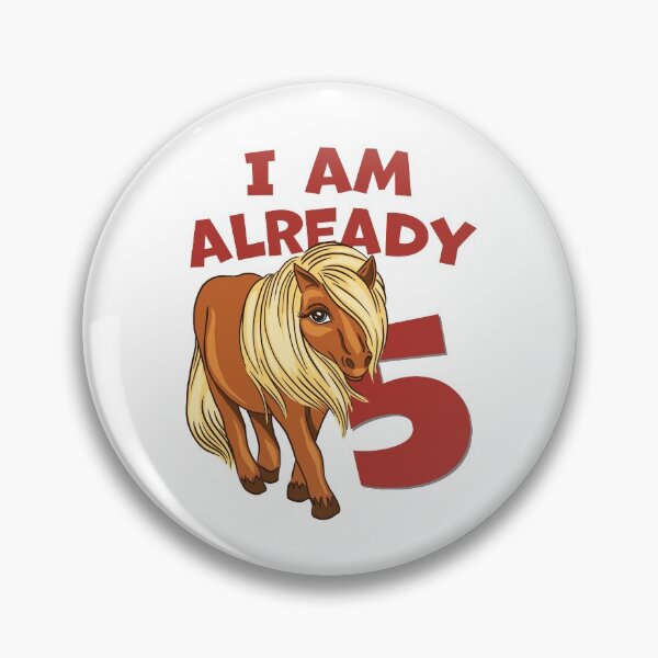 Item preview, 5th birthday 5 years horse motif for the birthday child designed and sold by honksunited.