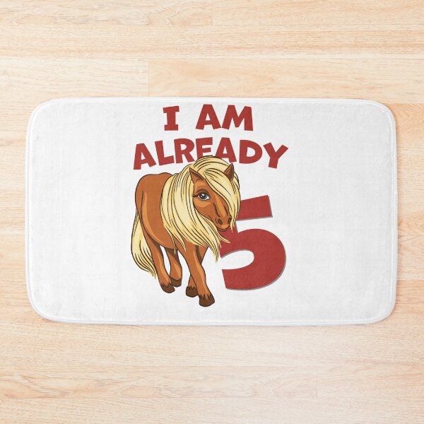 Item preview, 5th birthday 5 years horse motif for the birthday child designed and sold by honksunited.