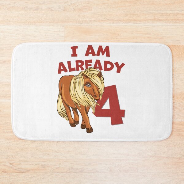 Item preview, Pony for the 4th birthday 4 years horse motif for the birthday child designed and sold by honksunited.