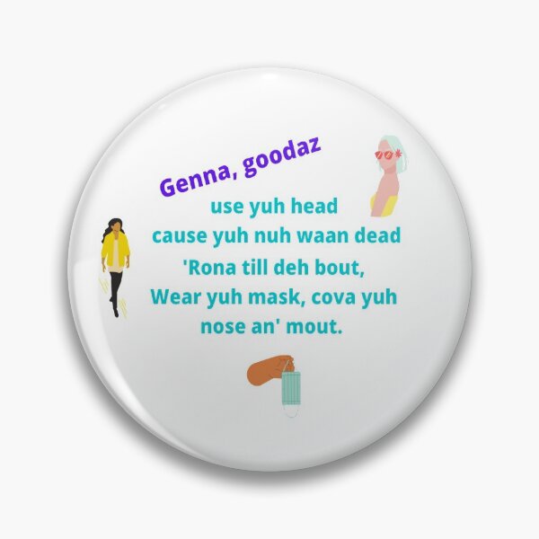 Item preview, Genna, goodaz Corona warning (aqua/purple) designed and sold by kindryb.
