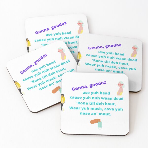 Item preview, Genna, goodaz Corona warning (aqua/purple) designed and sold by kindryb.