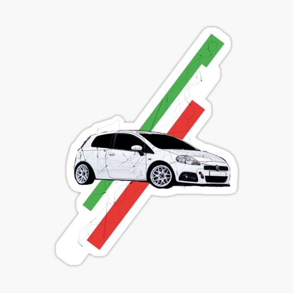 Fiat 500 Abarth Car Silhouette Stickers Decal