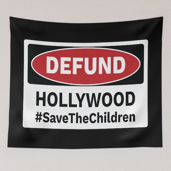 Item preview, Defund - Hollywood #SavetheChildren designed and sold by TrutherIndex.