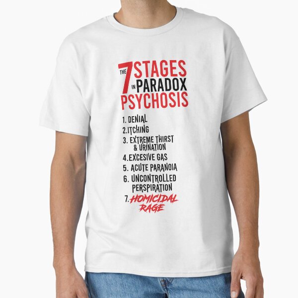 UMBRELLA ACADEMY 2: THE 7 STAGES IN PARADOX PSYCHOSIS (WHITE) Classic T-Shirt