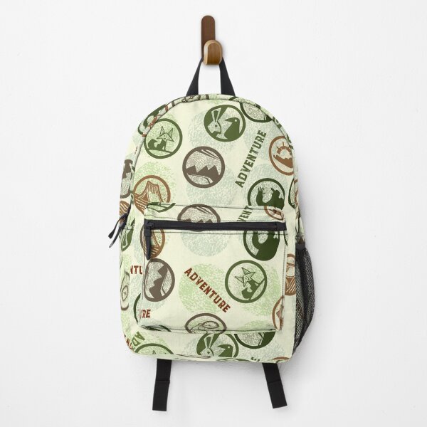 Item preview, Camping Trekking Outdoors Adventure Icons Pattern I designed and sold by © Maya Lavda || wocado.
