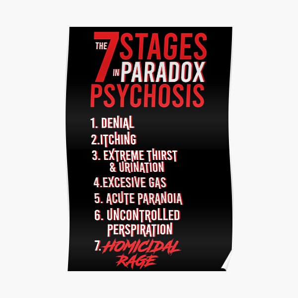 UMBRELLA ACADEMY 2: LES 7 ÉTAPES DE LA PSYCHOSE PARADOXE (NOIR) Poster