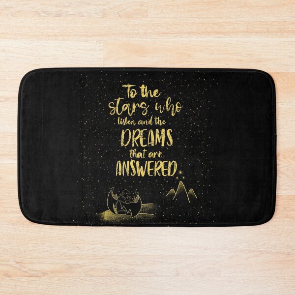 Item preview, 'To the stars who listen and the dreams that are answered' Design in gold and black designed and sold by apencilholder.