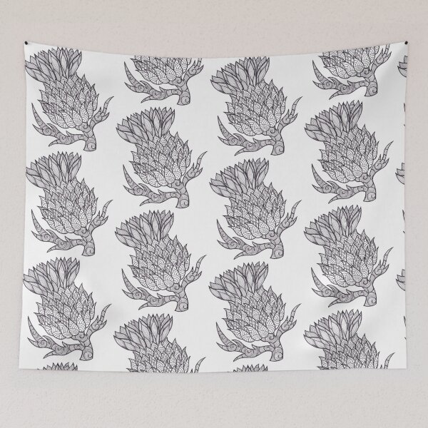 Item preview, Thistle black and white doodle designed and sold by Bake-my-Design.
