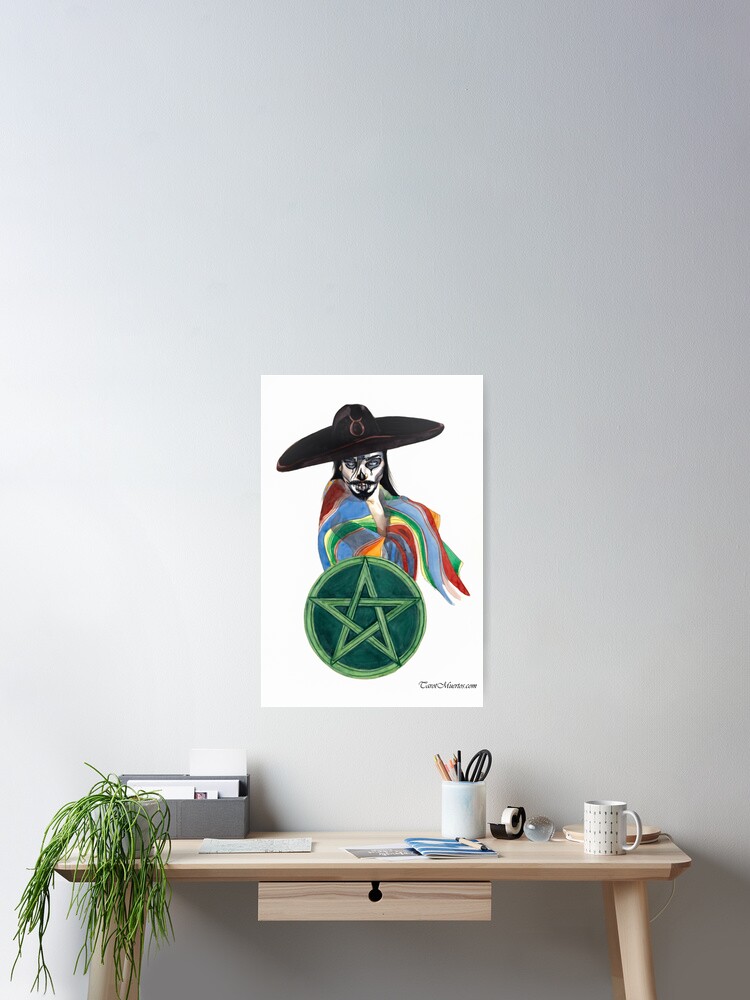 Thumbnail 2 of 3, Poster, King of Pentacles - Rey de Pentaculos designed and sold by tarotmuertos.