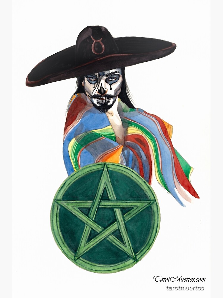 Thumbnail 3 of 3, Poster, King of Pentacles - Rey de Pentaculos designed and sold by tarotmuertos.